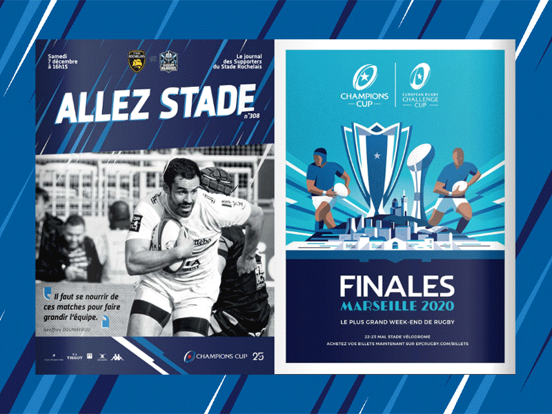 Stade Rochelais Magazine 1/3 adobe adobe indesign article indesign interview magazine rugby rugby magazine sport sport magazine team team sport