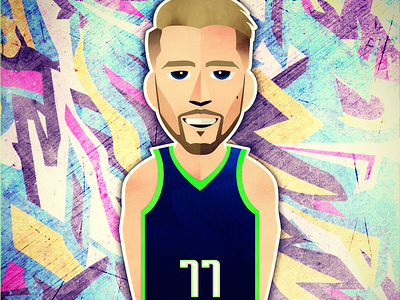 Luka dallas mavericks illustration luka luka doncic mavs nba