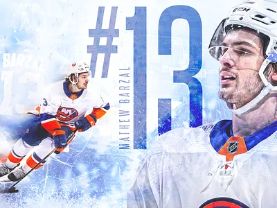 Mathew Barzal barzal design fanart hockey hockey art hockey player islanders mathew barzal new york islanders photoshop sports sports design sports edit sports graphic