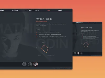 Compass Digital | Website branding clean compass design digital france group nantes odin paris ui