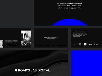 OAK'S LAB — Slides brand branding deck design design style filip kominik its in the tech keynote oaks lab presentation presentation layout presentation slides sketch slide slide deck slides