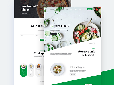 Food Website - Light version clean daily ui design food foodie landing page meal minimal restaurant ui web website