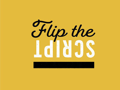 Buzzword: Flip the Script black brand branding design flip the script identity logo reverse vector yellow
