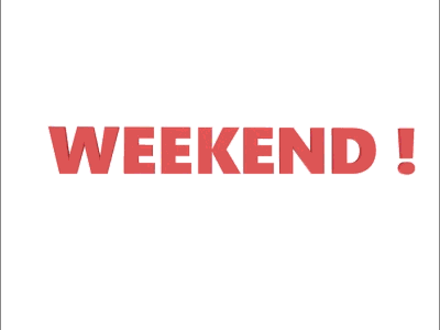 WEEKEND! 3d animation cinema 4d cinema4d gif animation motion animation motion graphics tube weekend