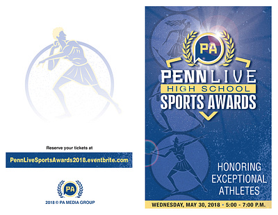 PennLive Sports Awards Invite bookdesign coverdesign illustration indesign logo