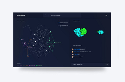 Biofirewall First Concept app artificial intelligence atom best design dark dark app dark mode dark theme dark ui interaction medical model molecule platform simulation top dark design ui ux uxdesign website