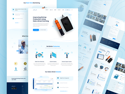 Jala Web Design & Development blue clean company company profile homepage iot landing page landingpage light startup tech uiux water web web design web developer web development website white wordpress