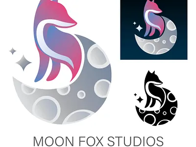 Moon Fox Studios Logo adobe adobe illustrator branding design fox logo icon illustration logo logo design logodesign vector web