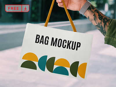 Free Hand Holding Mini Shopping Bag Mockup bag branding design download free freebie identity logo mockup mockups paper bag psd shopping bag template typography