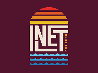 Inlet New York Adirondacks adirondack mountains adirondacks apparel design badge inlet lake logo mountains new york retro thick lines tshirt design upstate