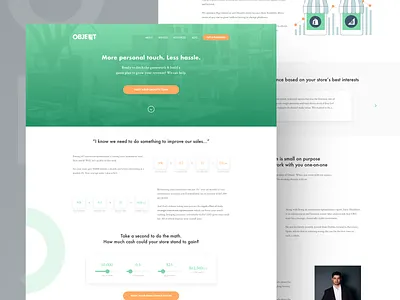 Objeqt Full Redesign 2 branding branding and identity cro agency design illustration redesign typography ui ux vector web