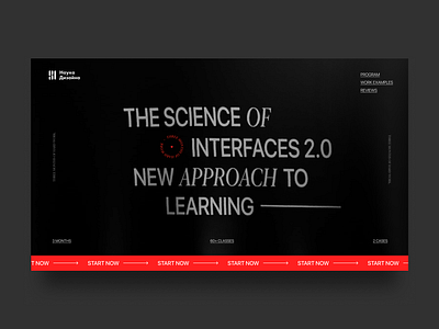 Main page The science of Interfaces . Day #03 brutalism daily 100 challenge daily ui dailylogochallenge dailyui dark dark ui ui ui ux uiux web webdesign website website concept website design