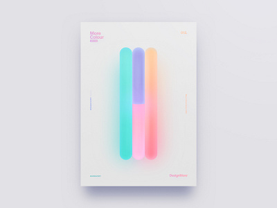 MoreColour 013. abstract colour gradients green orange pastel pink playful poster poster a day poster art poster design purple