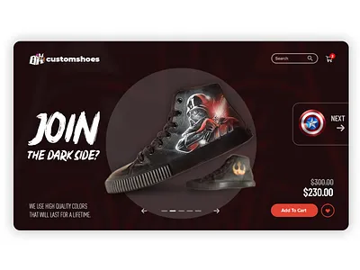 Custom shoes showcase #011 design kicks product shoe showcase snickers ui user interface ux web webdesign