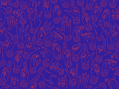 Give me a sign! alphabet blue deaf design finger alphabet fingers hand hand arrangements hands hands arrangement illustration illustrator language pattern poland polish sign language red sign sign language