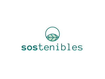 SOStenibles flat illustration logo sustainability typography