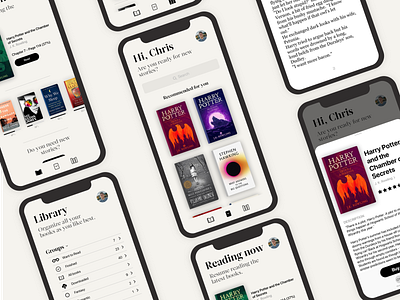 Reading app - UI design app app design app ui book books bookstore flat flatdesign reading reading app reading app ui typography ui ui design