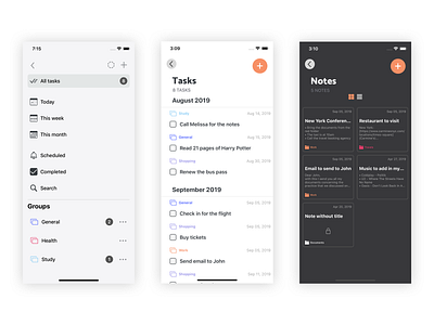 UI Design for Gooba app app app design app ui flat flatdesign gooba notes notes app notes ui task manager task ui tasks tasks app writing writing app