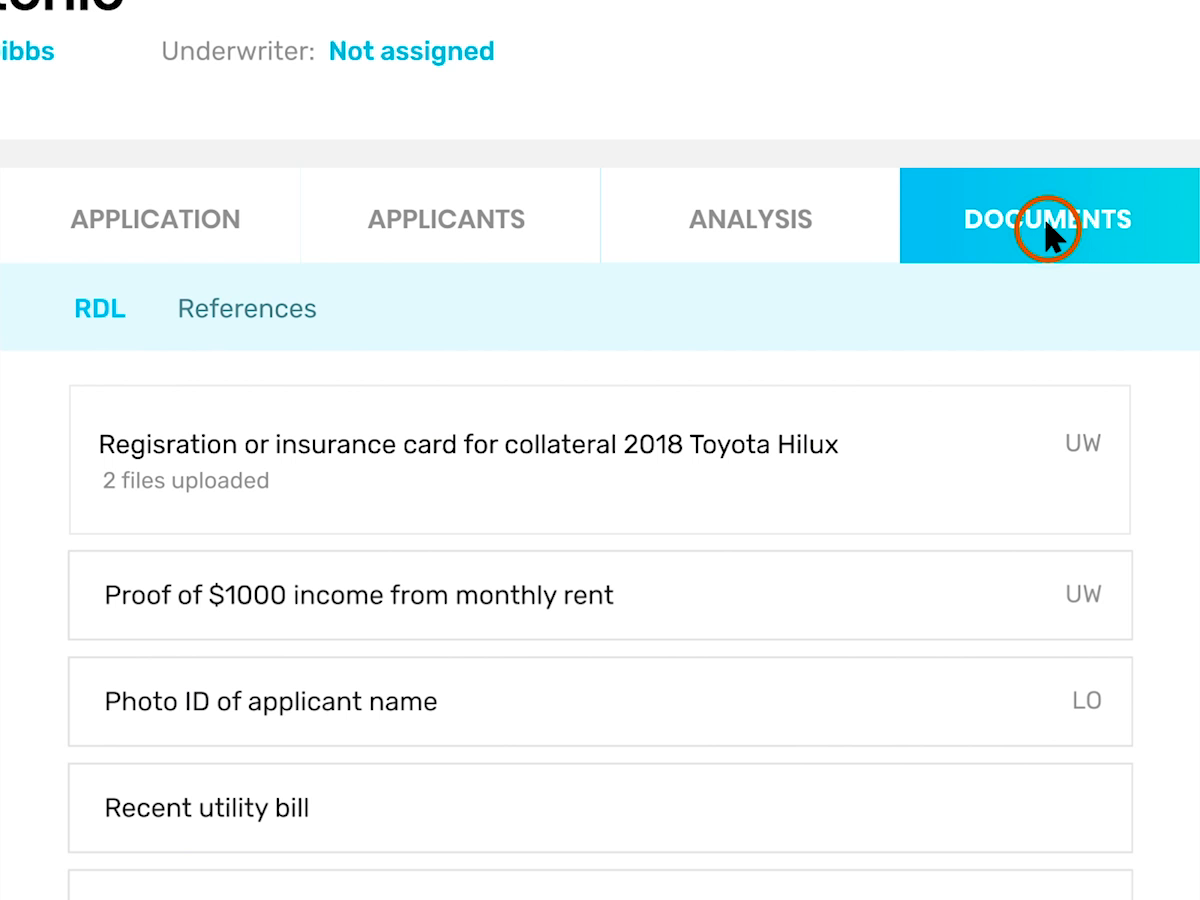 Example of Document upload workflow