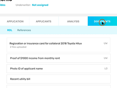 Document upload workflow application document upload finance fintech interaction design loan submit ui upload ux