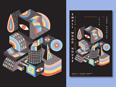 Gig Poster design graphic graphicdesign illustration isometry poster print texture