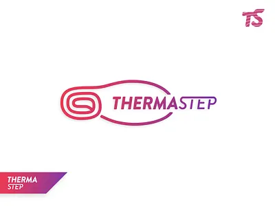 ThermaStep / Logo Design brand design brand identity branding clean gradiant gradient gradient color gradient design gradients graphic logo logo design logodesign logos logotype minimal shoe shoes typography whitespace