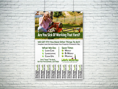 Mowing Co. Tear Sheet Flyer crgraphix.com design typography vector