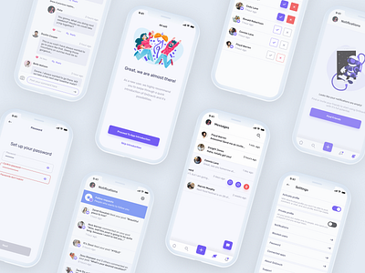 OnGraviti - Social Media Platform - 2.0 app design messages notifications onboarding onboarding illustration social social app social media social network ui uiux ux