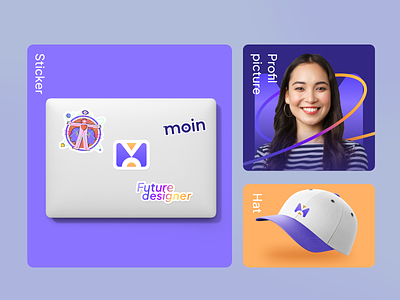 Moin-visual Identity ✨ branding design graphic design grid ill illustration logo poster purple visual identity