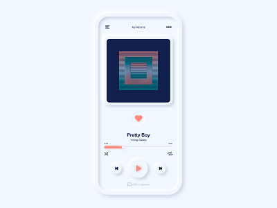 NeuMusic adobe xd app appdesign design mobile neumorphism sketch ui ux