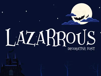 Lazarrous Font decorative font design font font bundle font design fonts collection helloween font lettering logo font typeface typography