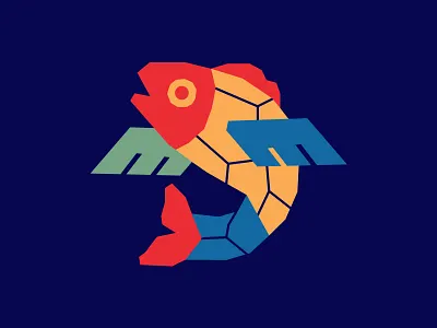 Pez blue color culture design fish fishes green guatemala history icon illustration life logo nature ocean red sea water wild yellow