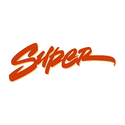 Super brushpen calligraphy design handwriting inkscape lettering logo script type vector