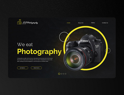 Photography Web Banner photography ui ux uidesign webbanner website design