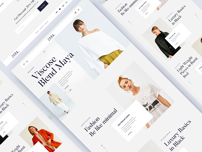 Zora Luxury ecommerce website design clean ecommerce fashion illustration interface landing page minimal modeling photography website zora