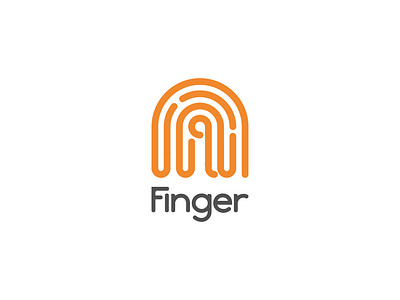 Finger logo concept brand branding design graphic illustration logo typography ui ux vector
