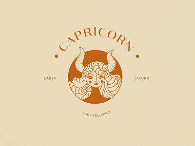 Capricorn Logo Stamp Horoscope art branding capricorn capricorn icon capricorn logo capricorn sign character creative design creative illustration creative logo digital art hand drawn illustration logo logo design procreate procreate art procreate illustration