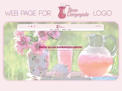 Rose lemonade Web Page brand cafe logo lemonade webdesign website website design