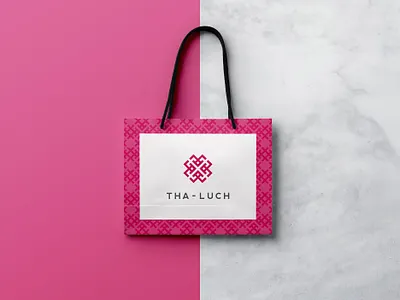 THA LUCH Shopping Bag design mockup pattern Fashion apparel apparel design apparel mockup bag branding clothing fashion feminine identity logo logo design lux luxury mockup panter panter vision pattern pink shopping symbol
