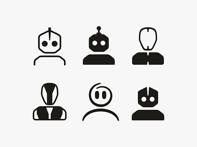 User Icons cute cyber emoji face game icon logo logodesign logotype mascot pictogram robot sign symbol user