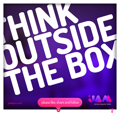 Think Outside The Box brand design branding design fresh typography vector