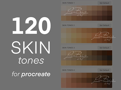 120 Procreate Skin Color Palette