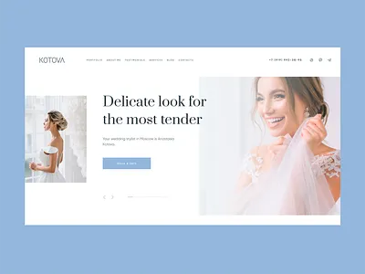 Website for a wedding stylist clean creativity daily design landing page main page ui web webdesign website