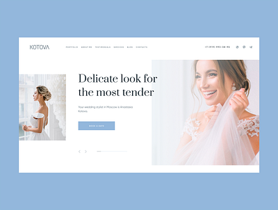 Website for a wedding stylist clean creativity daily design landing page main page ui web webdesign website