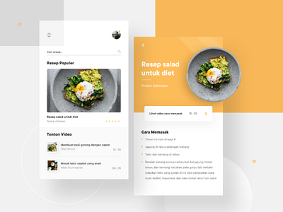 Foodies Design Concept android apps branding clean color cook design ios menu mobile mobiledesign