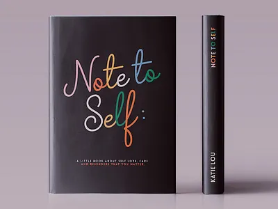 📓 Note to Self book design graphic design guides quotes self care steps typography