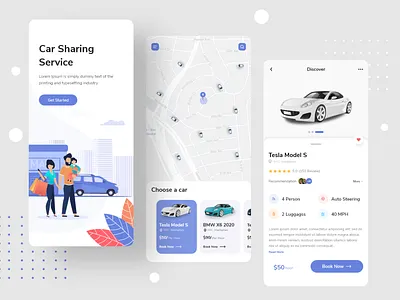 Car Sharing App 2020 2020 trend app app design app ui app ui ux app ux car service car sharing design ui mobile app mobile app design mobile apps mobile design mobile ui uidesign user experience user interface userinterface ux design