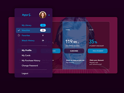 Shot: Purchase Plan Jack cinema ui ux design
