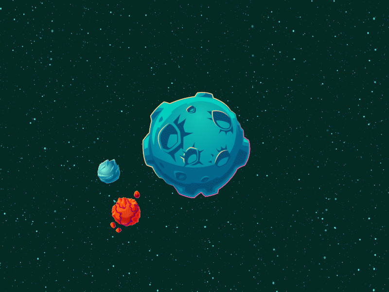 Example of Planet & meteors