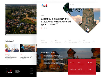 Lutsk. Tourist site creative interface lutsk travel travel website typography ui uidesign ux web design website